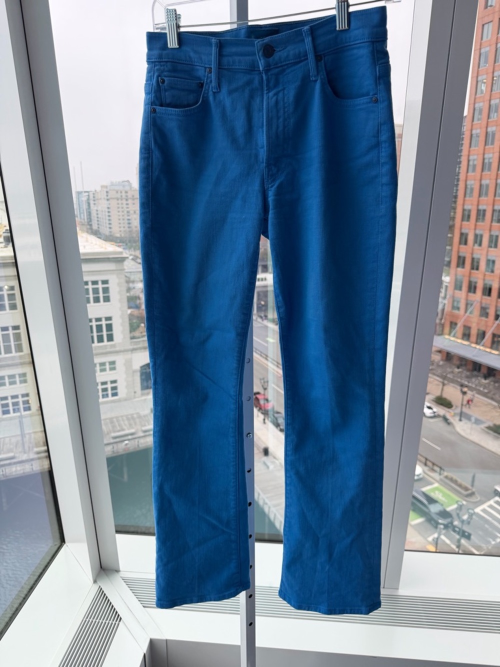 MOTHER Women’s Boot Cut Jeans in Bright Blue